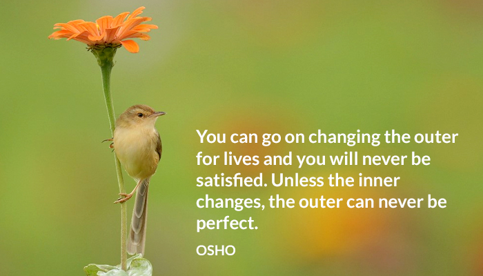 ‎changing‬ ‪‎outer‬ ‪‎never‬ ‪‎satisfied‬ ‪‎inner‬ ‪‎perfect‬ ‪‎osho‬