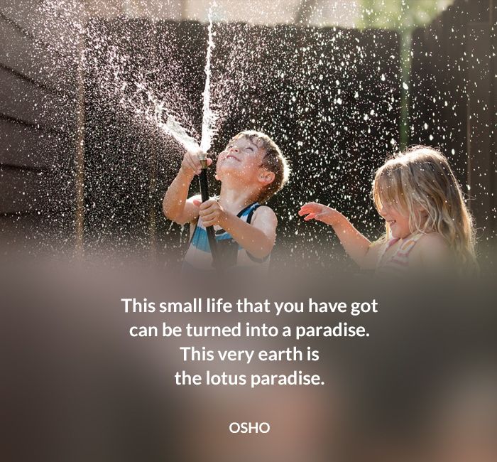 earth life lotus osho paradise quote