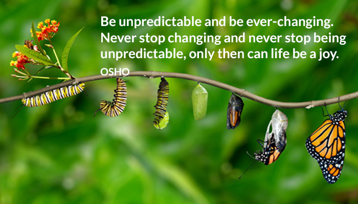 being changing joy life osho unpredictable
